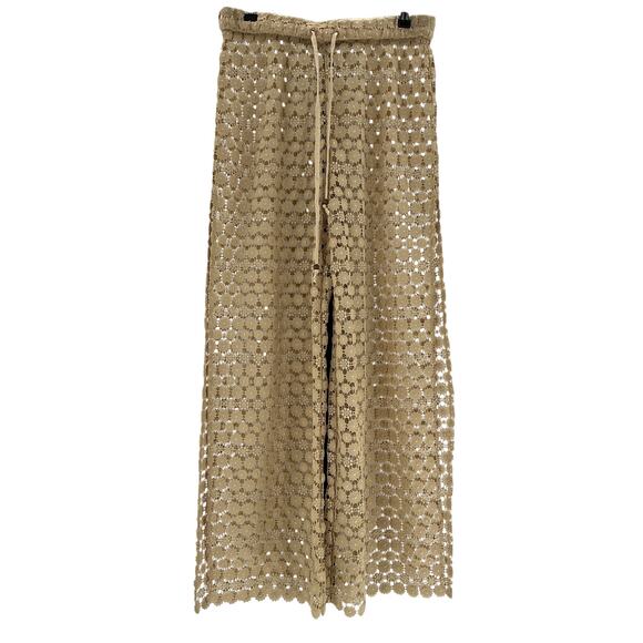 Lovers + Friends 'Chiara' Beige Poly Pant Size M - Picture 2 of 4